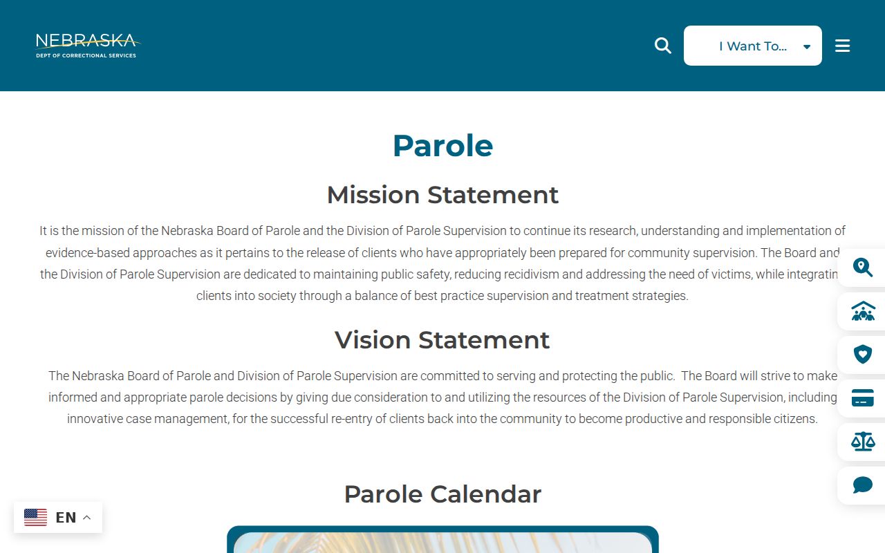 Garden County criminal history Nebraska parole records